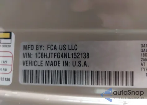 2022 Jeep Gladiator Overland 4X4 из США, поврежденный, VIN 1C6HJTFG4NL152138